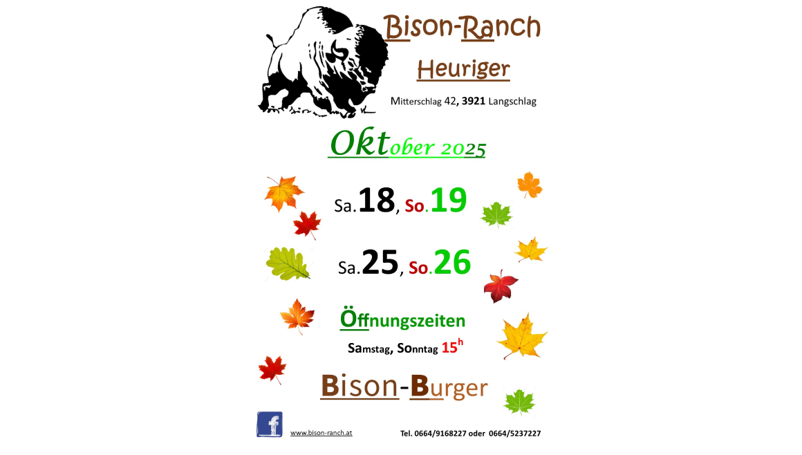 Heurigentermine Oktober 2025